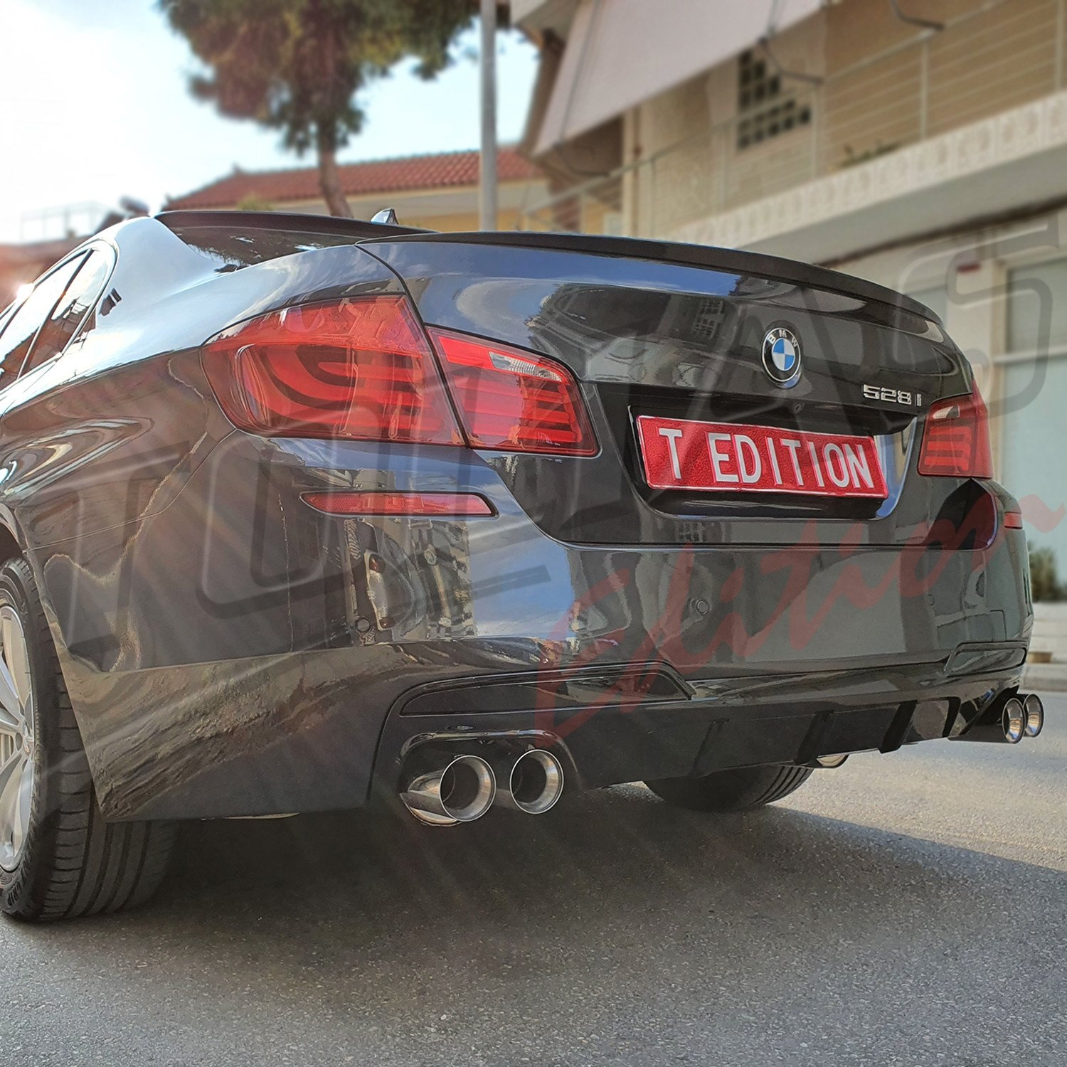 9012teile Gloss Black M5-Look Rear Diffuser Exhaust Panel For BMW 5 Series F10/F11
