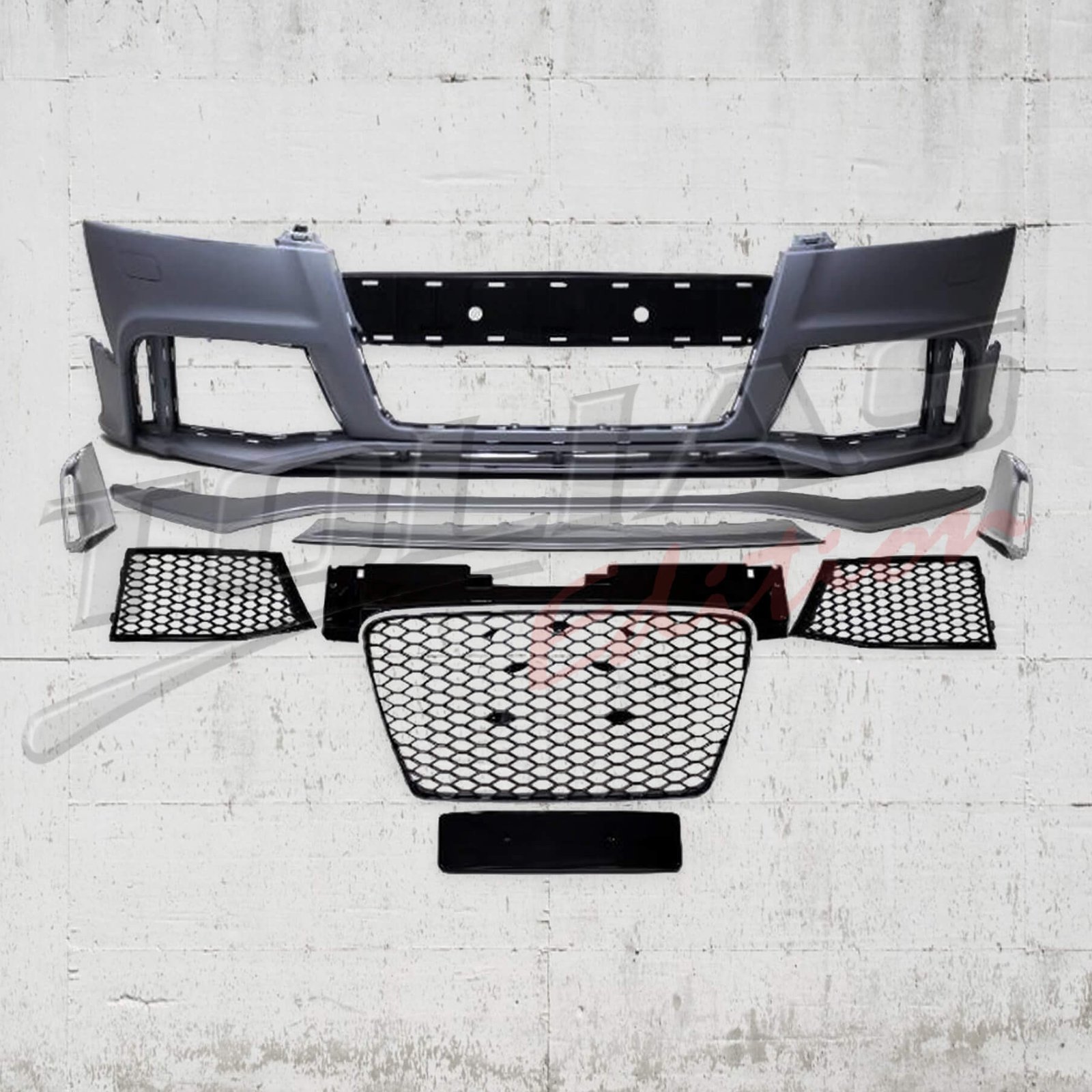 Grilles Avant Antibrouillard Pour Audi TT 8J (2006-2014) - Style Nid D'abeille RS - Noir Brillant - Référence 8J080768201C/101C - 11