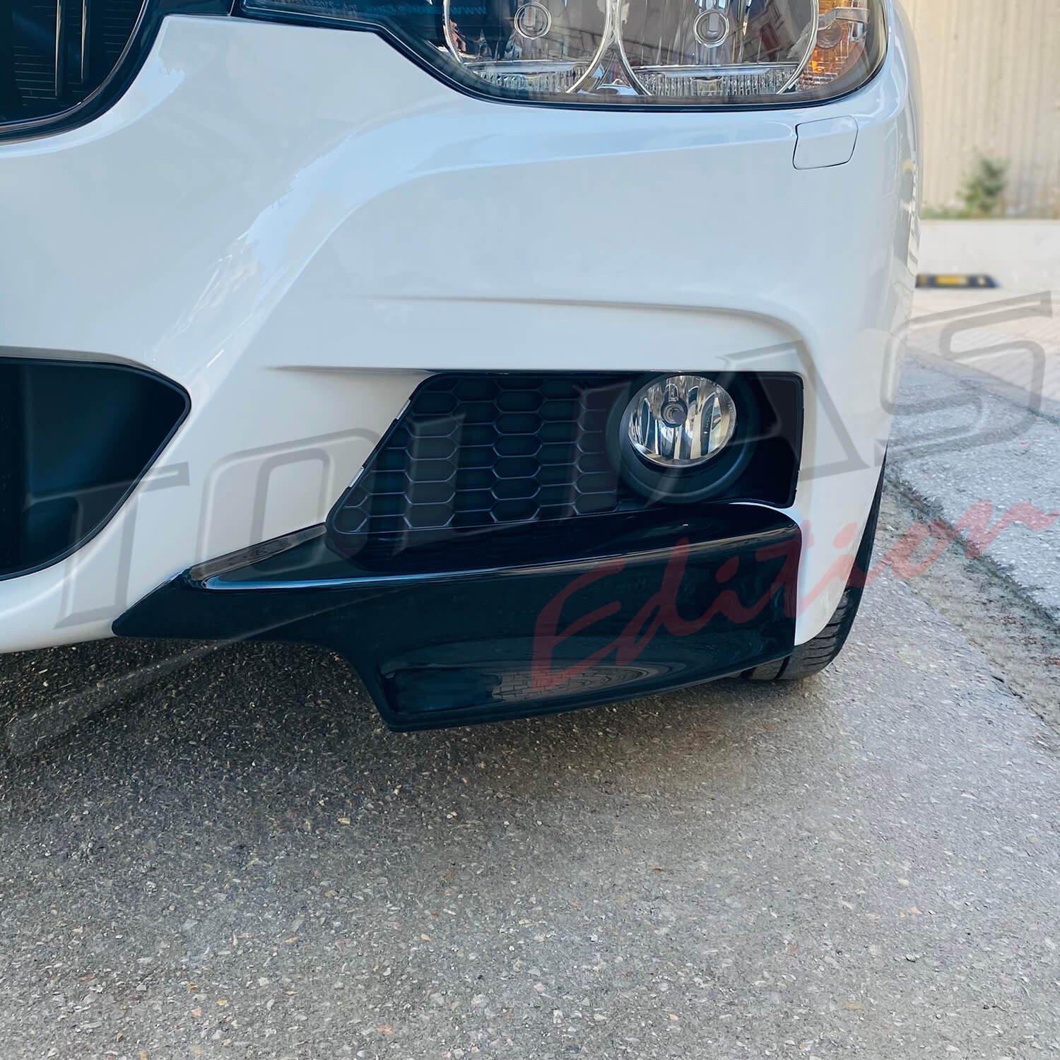 Gloss Black Front Bumper Splitter Lip – For BMW 3 Series F30 F31, M Performance Style, 1pc ABS