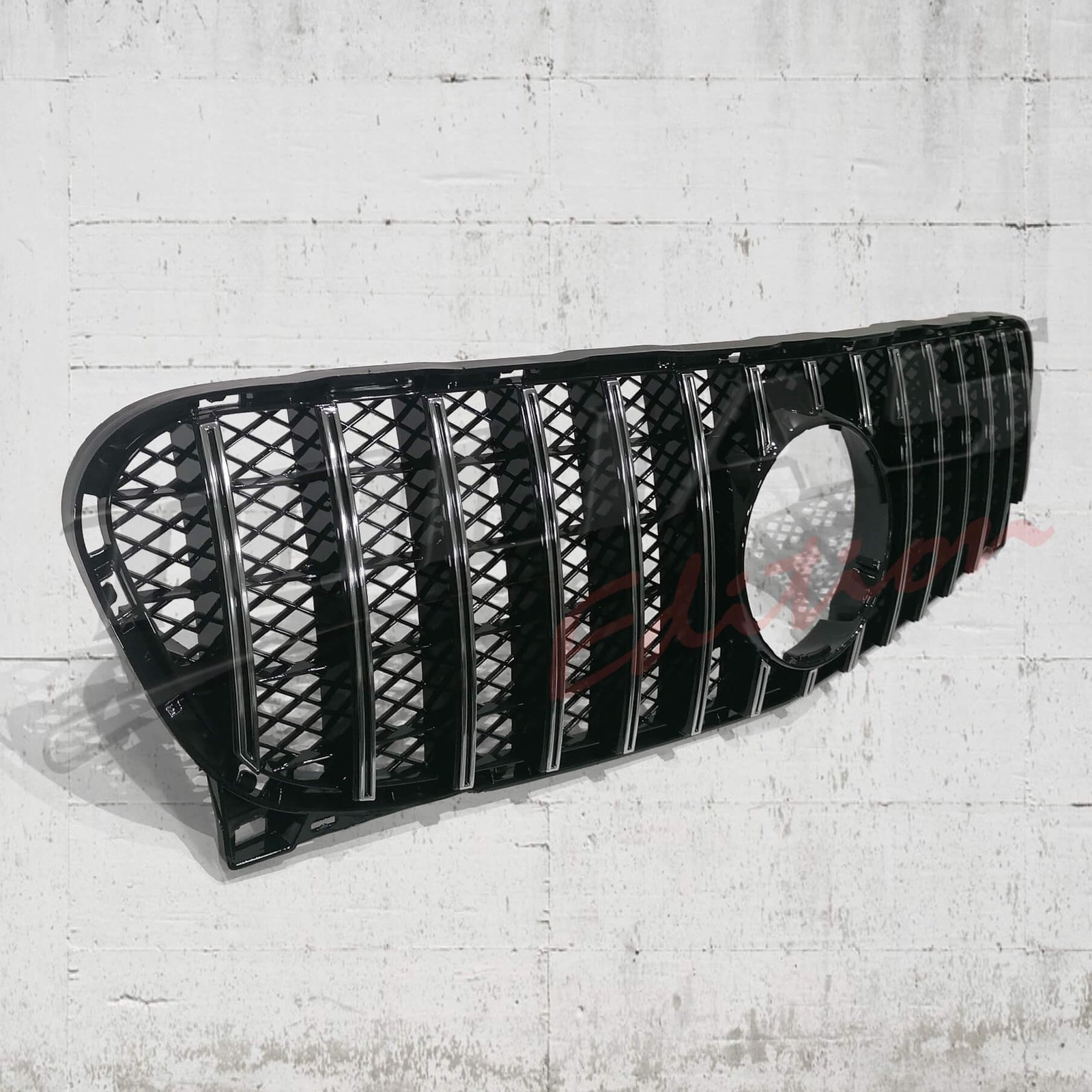 Parrilla radiador Parachoques Delantero Plateado Negro Estilo Parrilla Panamericana Para Mercedes Para Benz GLA Clase X156 200 250 260 Grill 2014 2015 2016 rejilla parachoques (Color : Black AMG