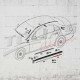 REAR CHROME STRIP TRIM for RIGHT SIDE SKIRT EXCLUSIVE / AVANTGARDE